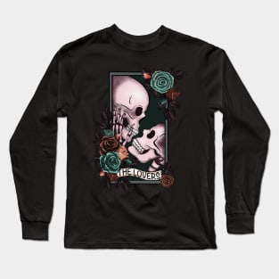 Skeleton Love with  Roses Long Sleeve T-Shirt